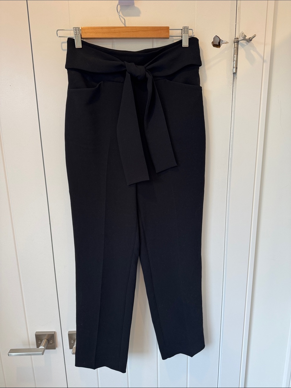 Women’s Wilfred High-Waist Tie Front Dress Pants - Black - size 4
